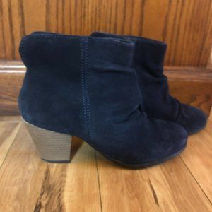 Diba Navy Suede Booties